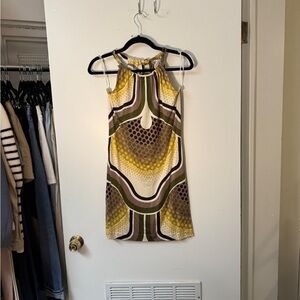 Trina Turk • Retro Printed Halter Mini Dress • 0